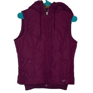 American Eagle Purple Quilted Vest size Small